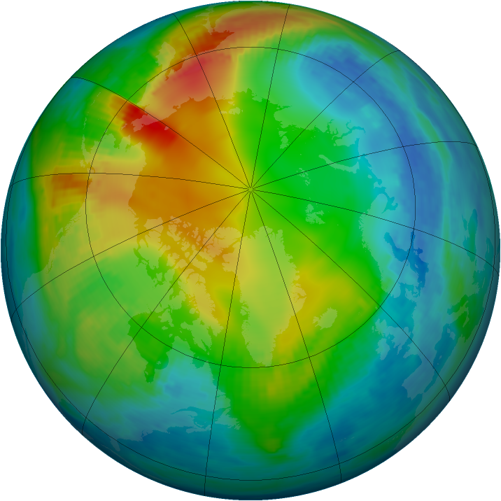 Arctic ozone map for 24 November 1979